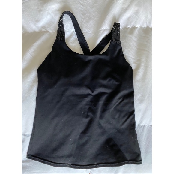 ALO YOGA BLACK PATINA LASERCUT TANK - Picture 5 of 8